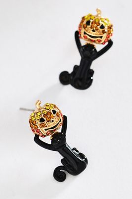 BaubleBar Pumpkin Cat Earrings