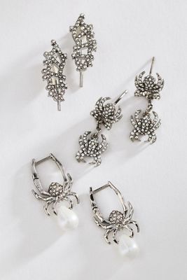 BaubleBar Web and Spider Earrings