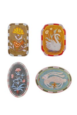 Botanical & Animal Gallery Wall Charms, Set of 4