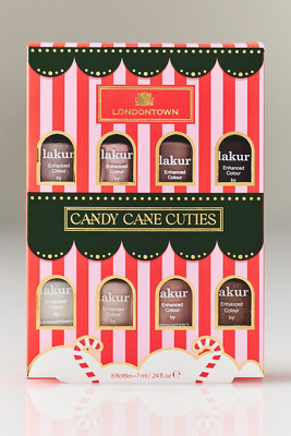 LONDONTOWN Candy Cane Cuties 8-Piece Mini Nail Polish Set