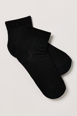 Stems Silky Ribbed Quarter Socks