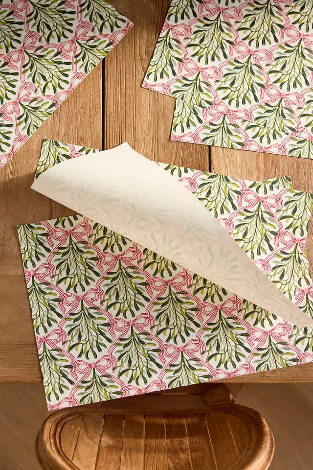 Mistletoe Bow Paper Placemats, Set of 20 #1