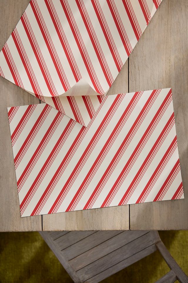 Peppermint Stripe Paper Placemats, Set of 18 #1