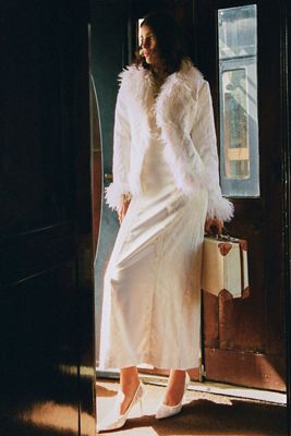 BHLDN Lace Long Sleeve Maxi Dress