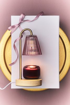 Pleated Glass Mini Candle Warmer Lamp