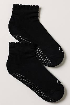 Pointe Studio Happy Grip Ankle Socks In Black