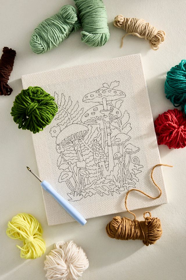 Woodland Mushrooms Punch Needle Kit #1
