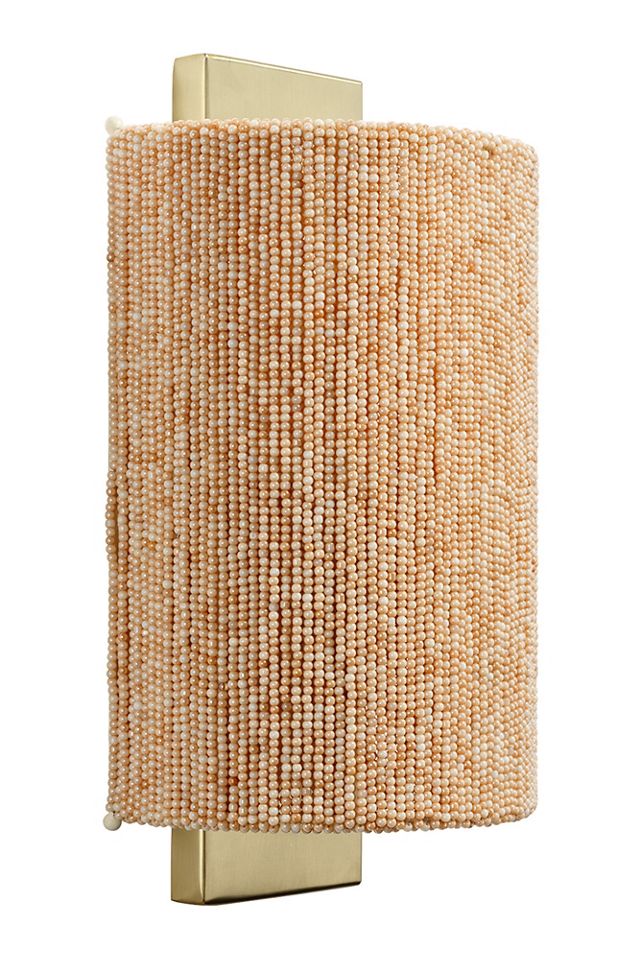 Confetti Pearlescent Glass Beaded Flush Wall Sconce #4