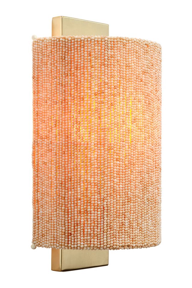 Confetti Pearlescent Glass Beaded Flush Wall Sconce #5