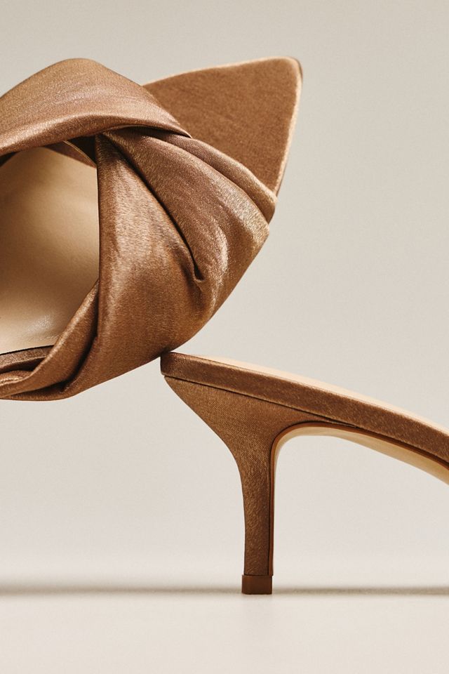 Maeve Satin Wrapped Mule Heels #2
