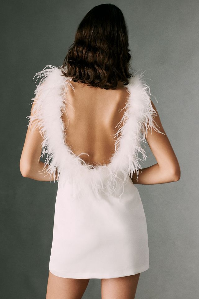 Hutch Feather High Neck Mini Dress #5