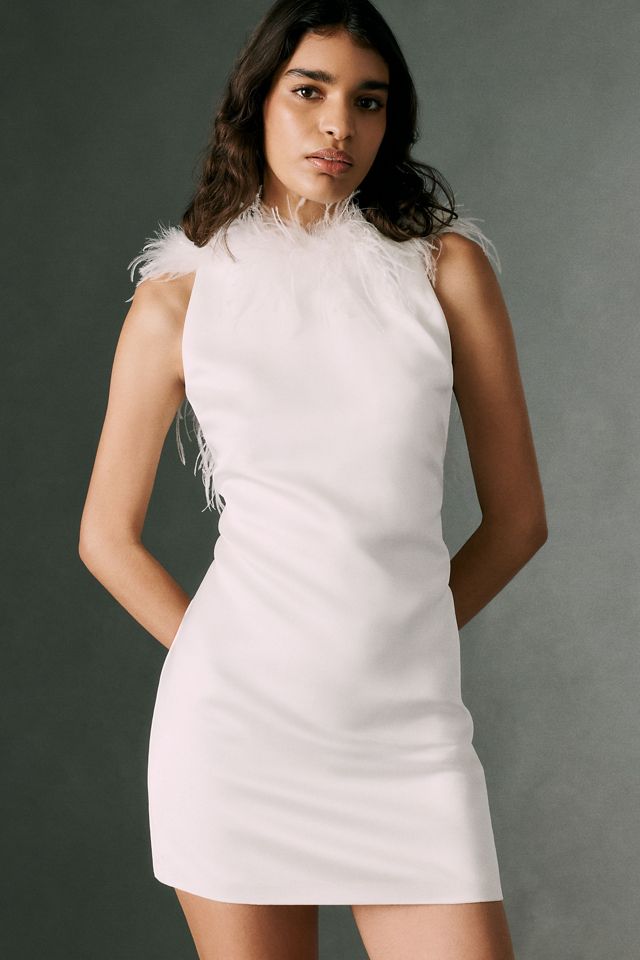 Hutch Feather High Neck Mini Dress #2