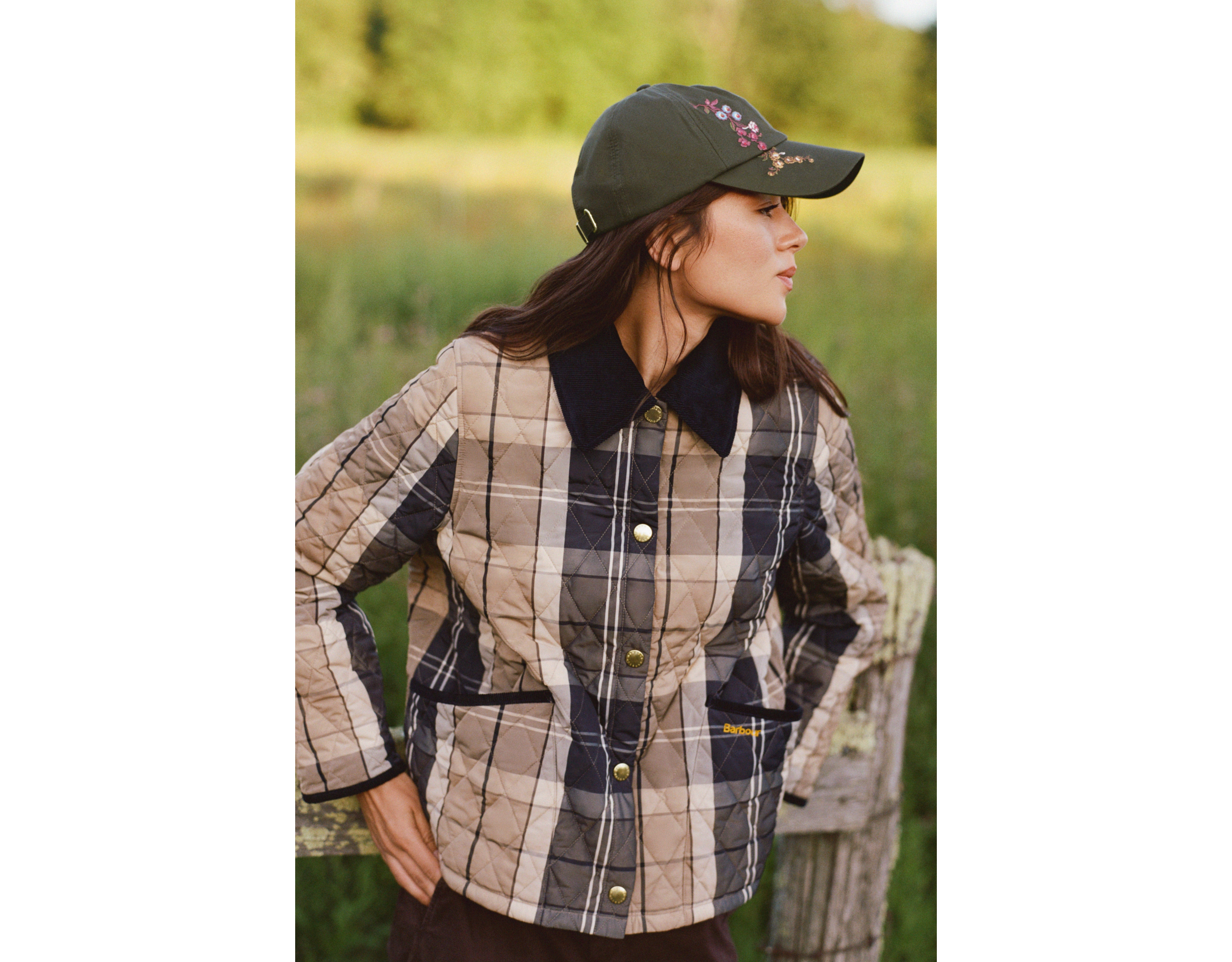Barbour x Anthropologie Waxed Cap