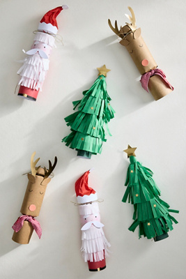g.　シュタインバッハオーナメント　4個セット Terrain Santa, Reindeer + Tree Party Crackers, Set of 6