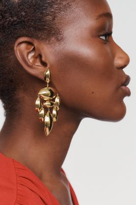 By Anthropologie Sculptural Chandelier Drop Earrings