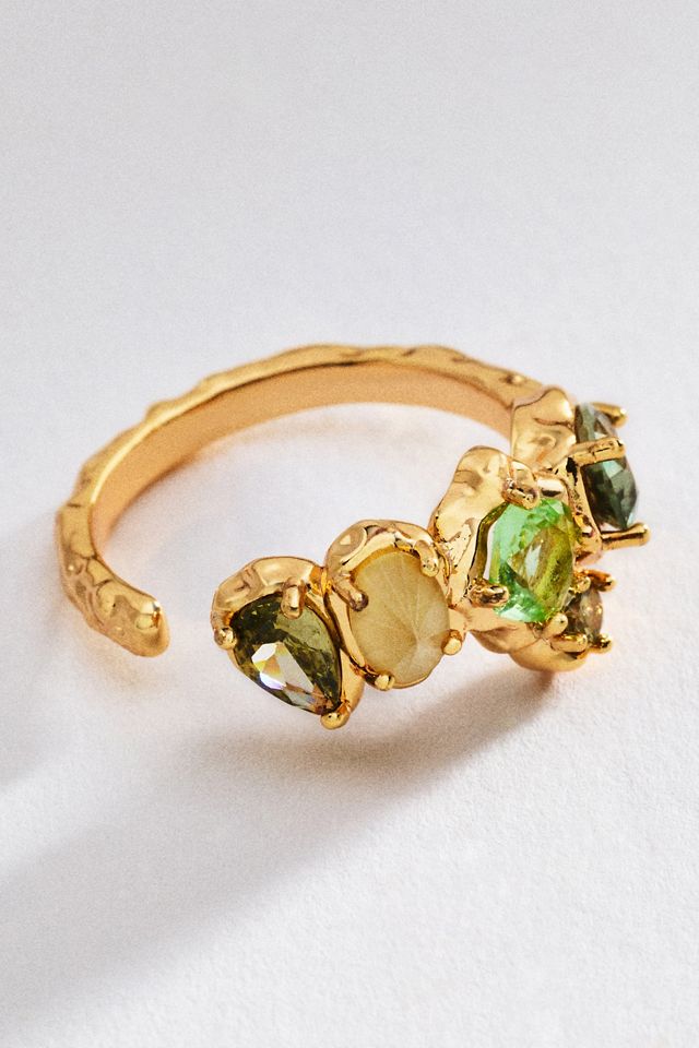 By Anthropologie Organic Crystal Ring #1