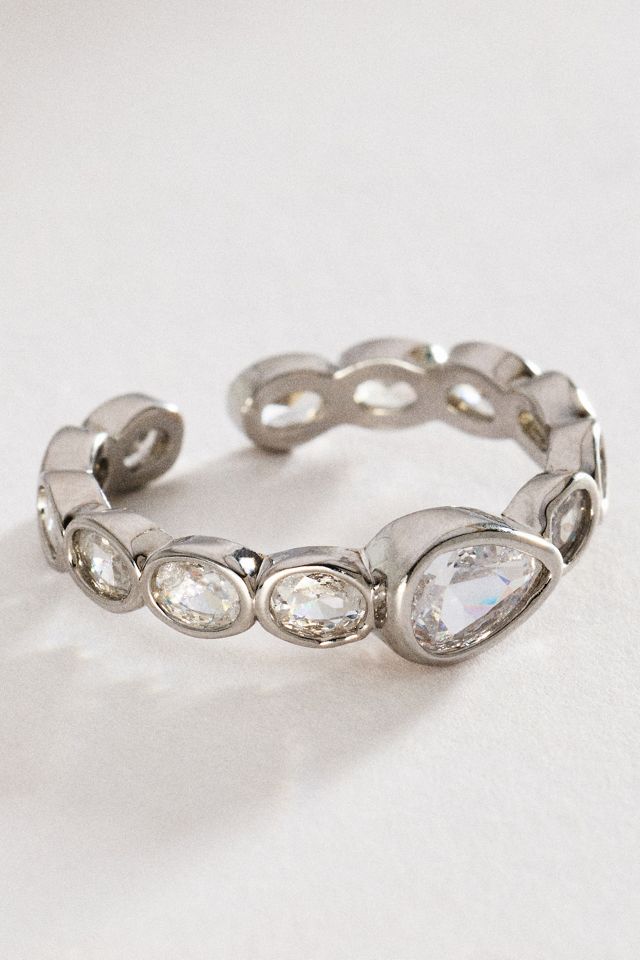 By Anthropologie Bezel Crystal Ring #1
