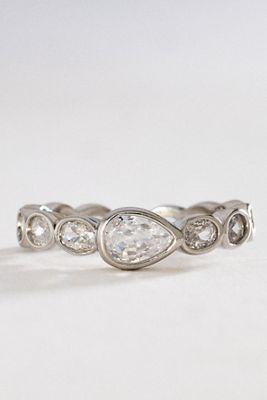 By Anthropologie Bezel Crystal Ring