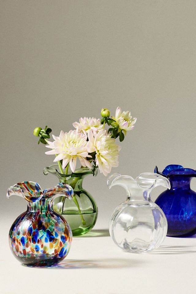 Vietri Hibiscus Italian Glass Bud Vase #1