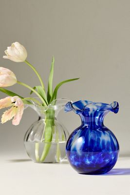 Vietri Hibiscus Italian Glass Vase Small