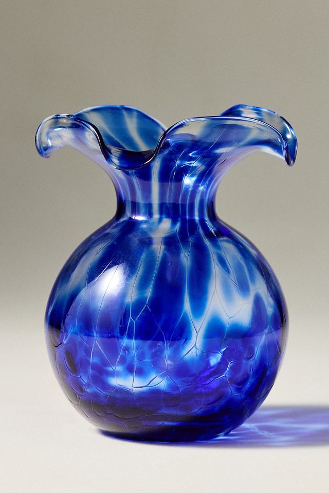 Vietri Hibiscus Italian Glass Vase Small #2