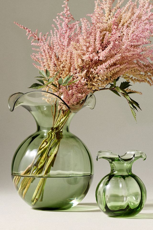 Vietri Hibiscus Italian Glass Vase Medium #1