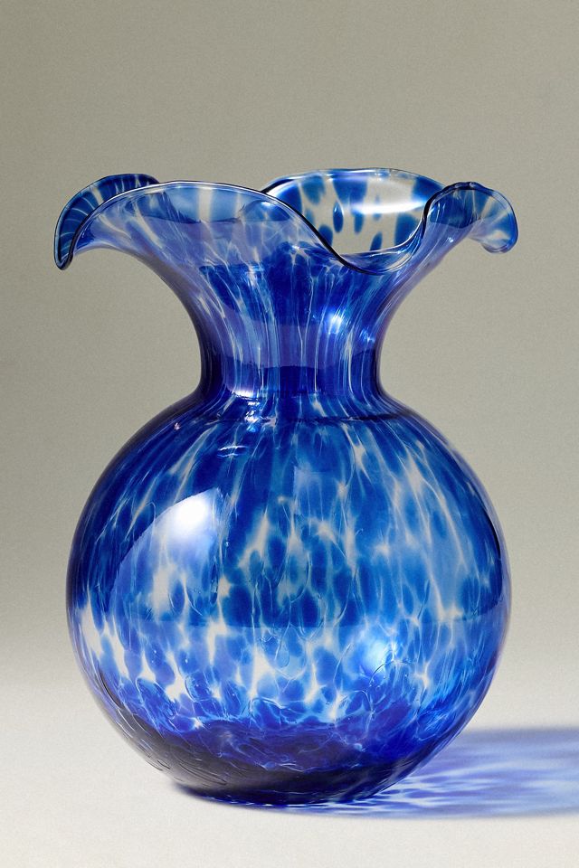 Vietri Hibiscus Italian Glass Vase Large #3