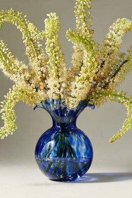 Vietri Hibiscus Italian Glass Vase Large