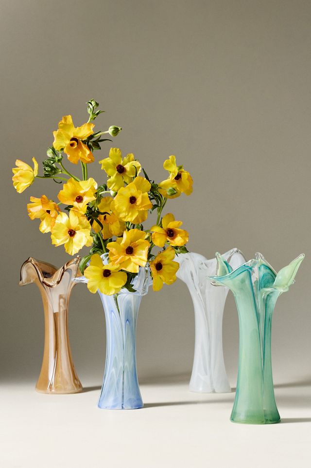 Vietri Onda Italian Glass Vase Tall #2