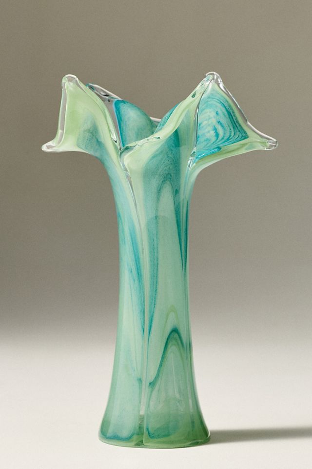 Vietri Onda Italian Glass Vase Tall #1