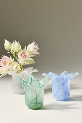 Vietri Onda Italian Glass Vase Small