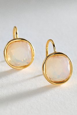 By Anthropologie Bezel Cushion French Hook Earrings