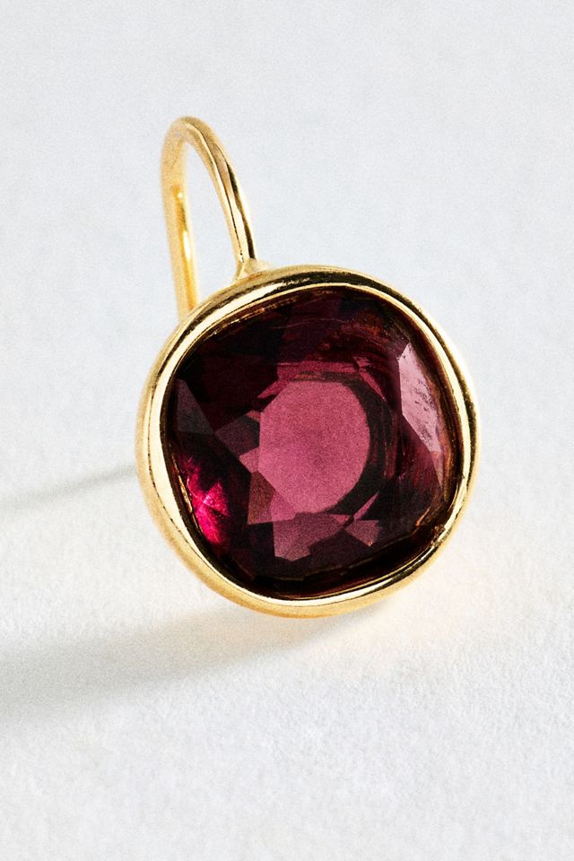 By Anthropologie Bezel Cushion French Hook Earrings #2