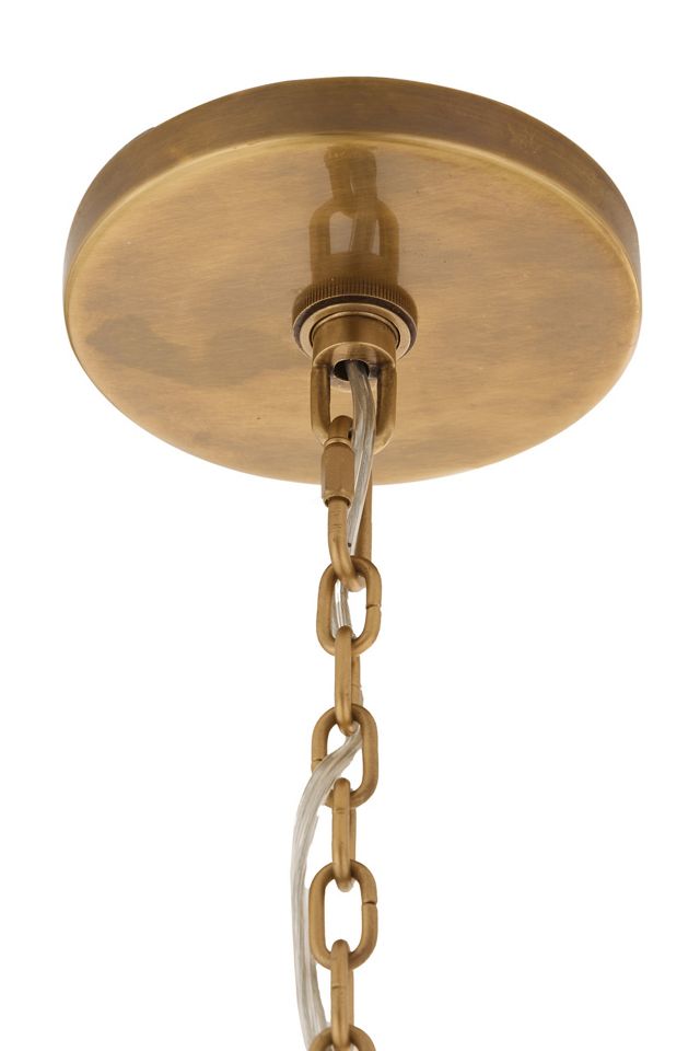 Katya Layered Ruffled Brass Sheet Chandelier #4