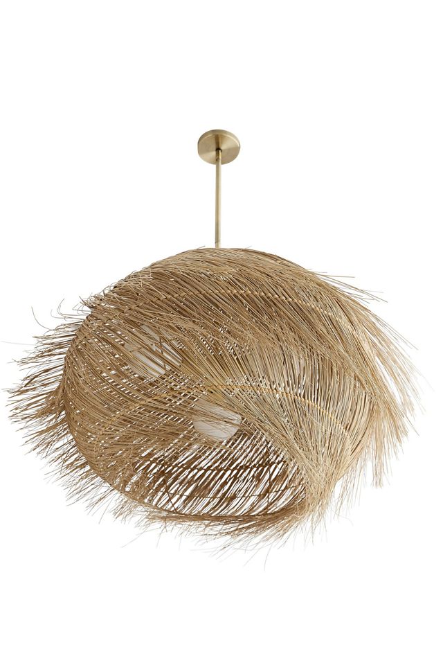 Ashburn Natural Buri Midrib Woven Pendant #1