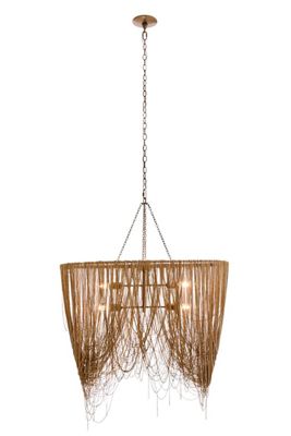 Layla Linear Cascaded Brass Chain Chandelier