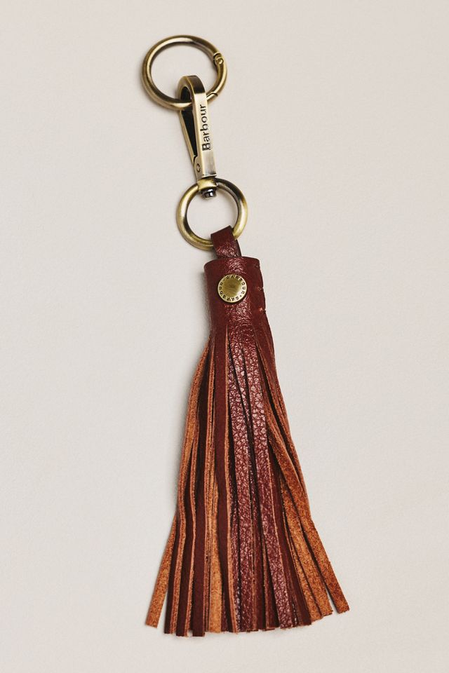 Barbour Tassel Leather Bag Charm #1