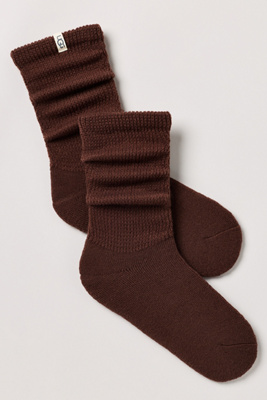 Ugg Shealy Cozy Crew Socks In Brown