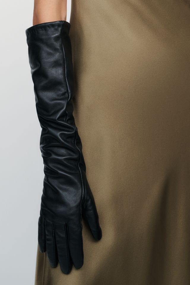 By Anthropologie Longline Leather Gloves #1