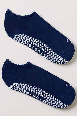Pointe Studio Happy Grip Socks In Blue