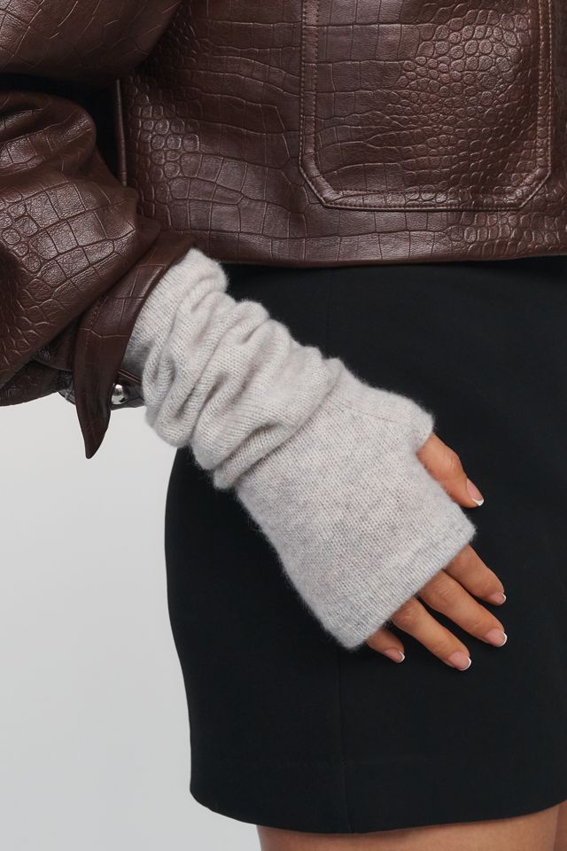 By Anthropologie 100% Cashmere Fingerless Gloves #1