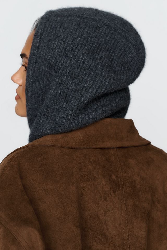 By Anthropologie 100% Cashmere Ribbed Hood #3