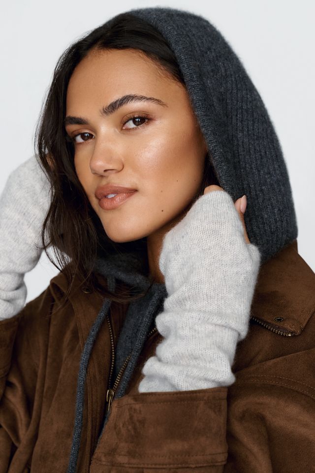 By Anthropologie 100% Cashmere Ribbed Hood #2