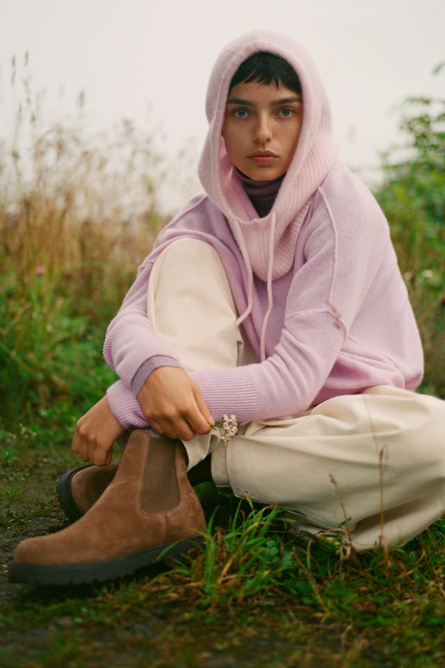 By Anthropologie 100% Cashmere Ribbed Hood #1