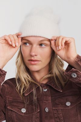 By Anthropologie 100% Brushed Cashmere Beanie