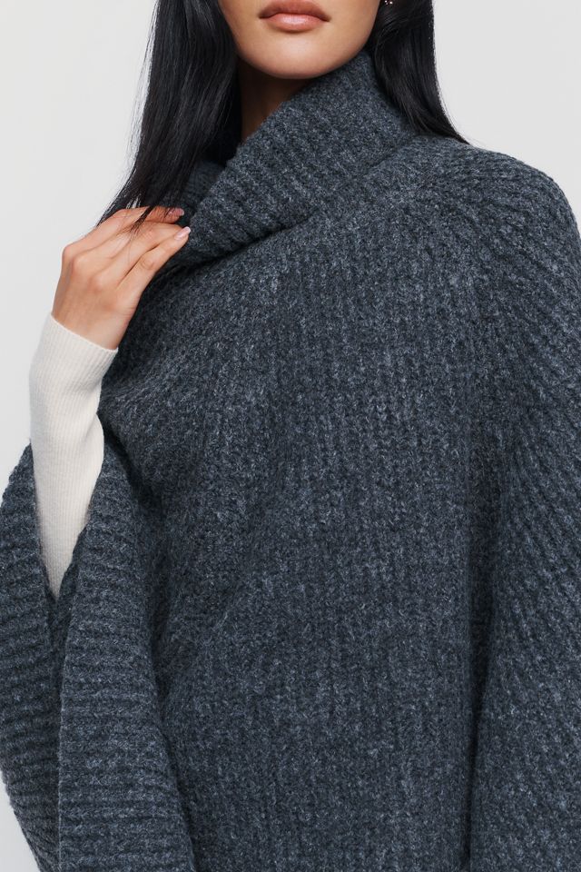 By Anthropologie 100% Cashmere Turtleneck Poncho #2