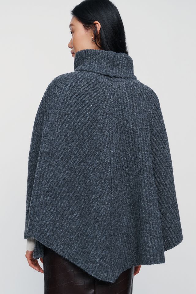 By Anthropologie 100% Cashmere Turtleneck Poncho #4