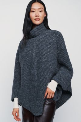 By Anthropologie 100% Cashmere Turtleneck Poncho