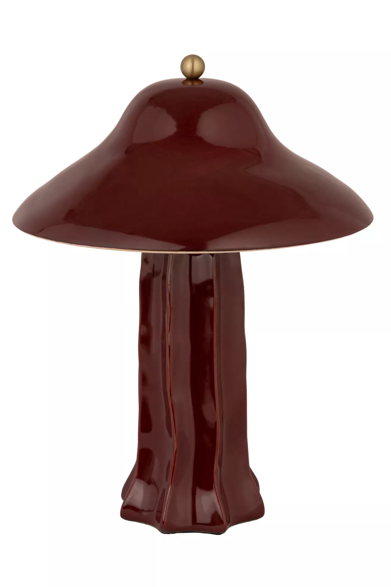 Burgundy Bell Stoneware Table Lamp - thumbnail 4