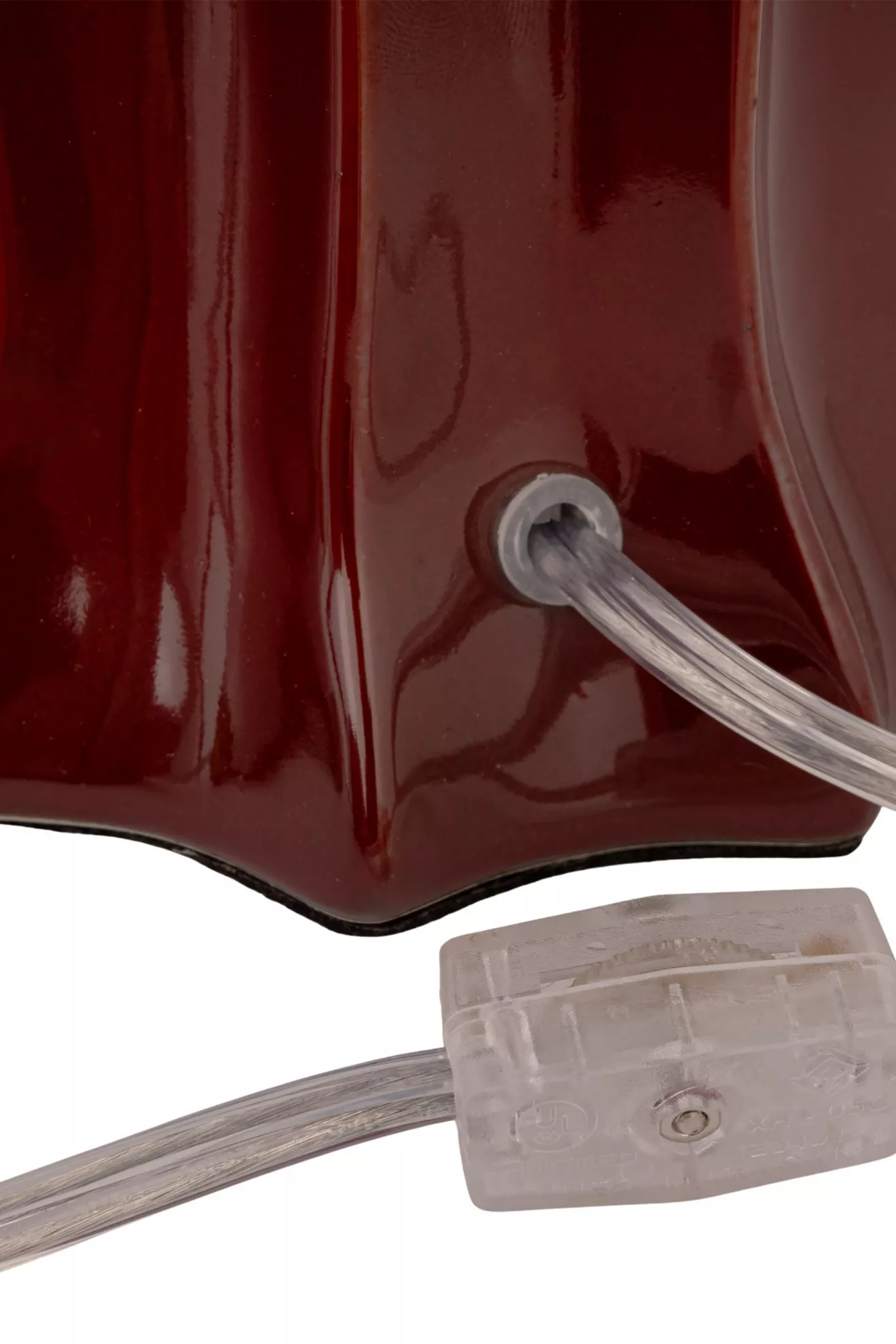 Burgundy Bell Stoneware Table Lamp - thumbnail 5
